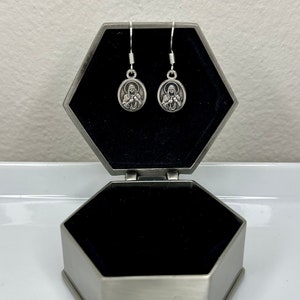 Pendientes del Inmaculado Corazón de María / Joyas católicas / Pendientes católicos / Personalizados / Hechos a mano / Regalo católico