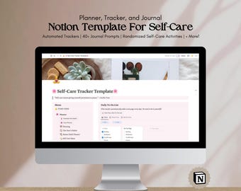 Notion Self-Care Template: Habit Planner & Journal (Digital Download)
