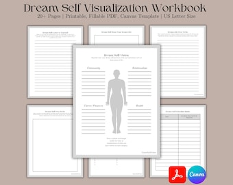 Dream Self Visualization Workbook: Printable Life Planner (PDF & Canva)