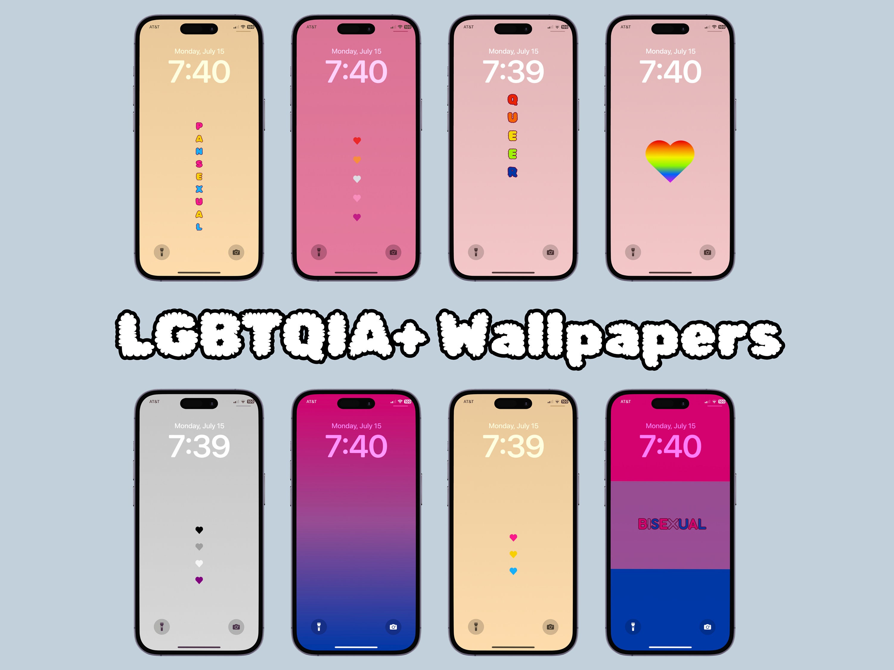 Lgbt phone wallpaper - Etsy México, image size:3000x2250