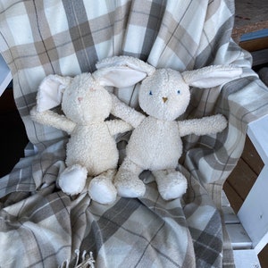 Organic Cotton Bunny Rabbit - Baby Gift for a girl or boy - Organic Cotton Sherpa Rabbit, Eco Friendly, Sustainably Made