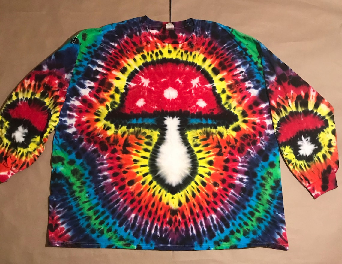 Adult 5XL Mushroom Tie Dye T-shirt | Etsy