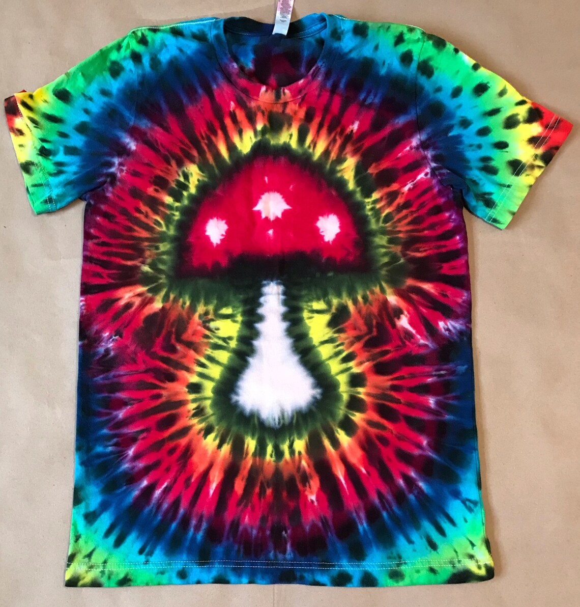 Adult Small Mushroom Tie Dye Tshirt Etsy
