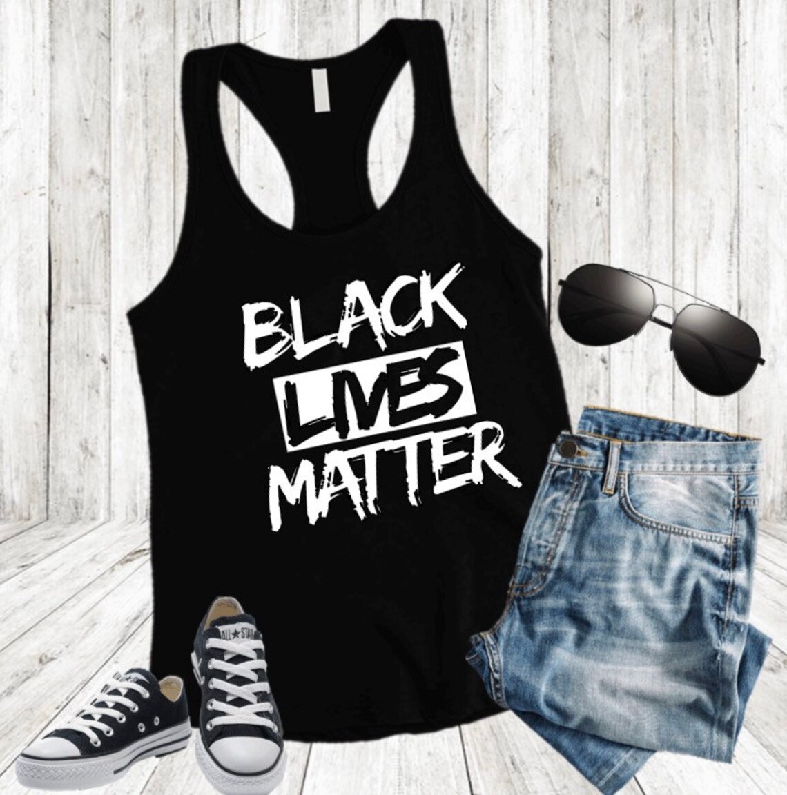 Black Lives Matter Tank Top BLM Tank Top Distressed BLM | Etsy