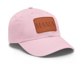 Gorra de béisbol con parche de piel sintética, regalo para mamá