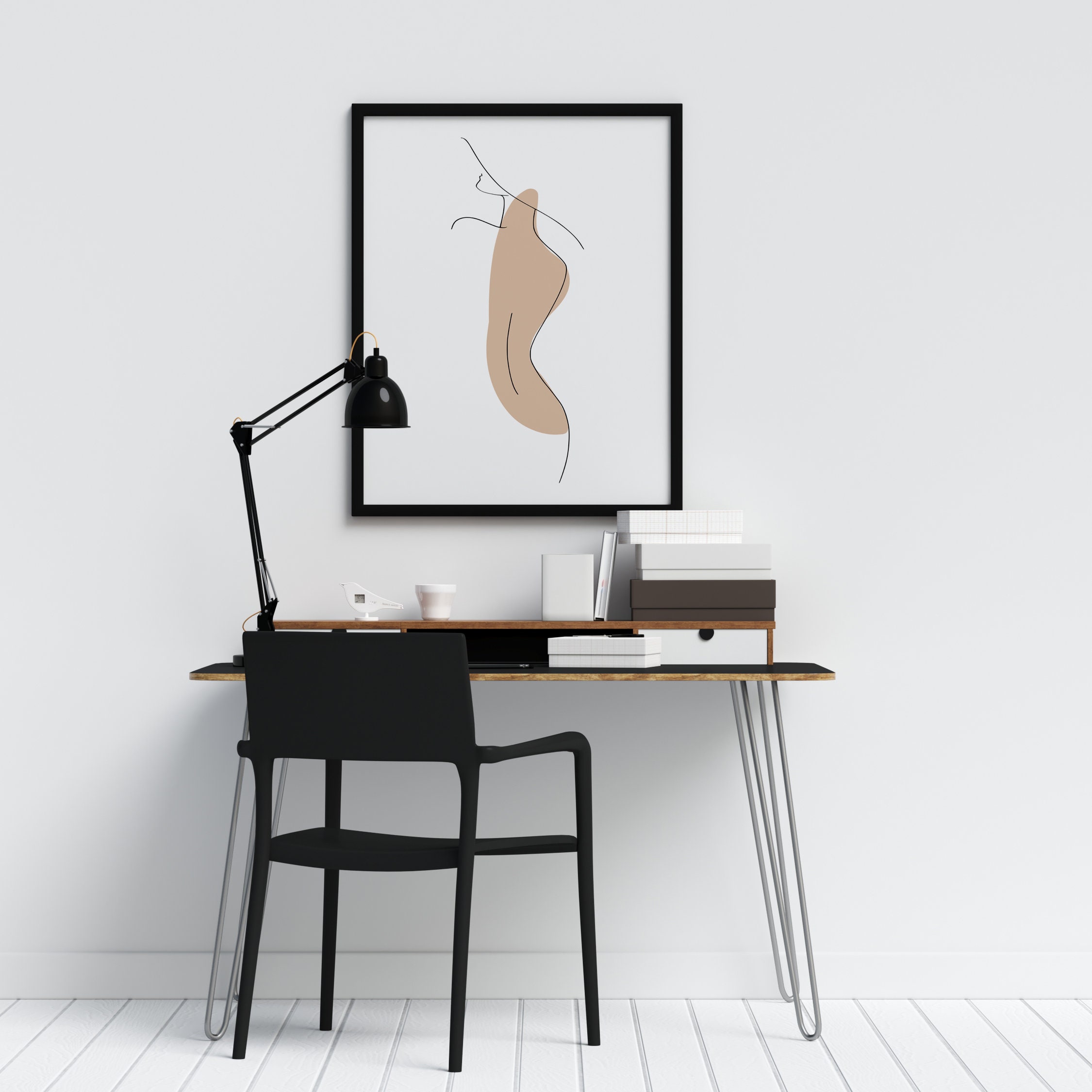 Female Body Line Art Line Art Print Female Figure Printable | Etsy