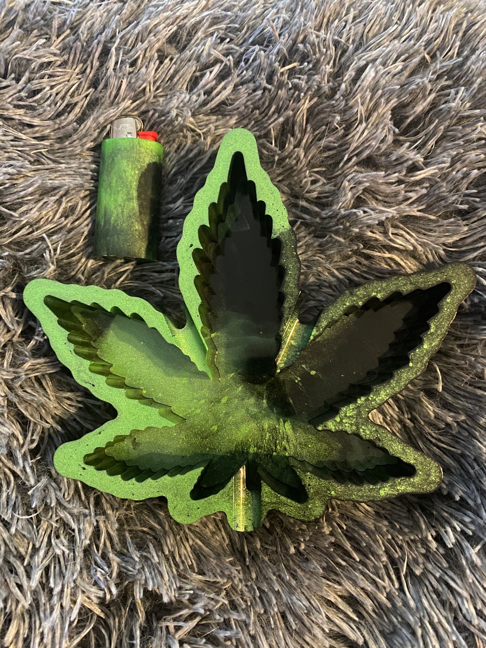 Resin Hemp/Marijuana Leaf Ashtray in an array of colors Etsy