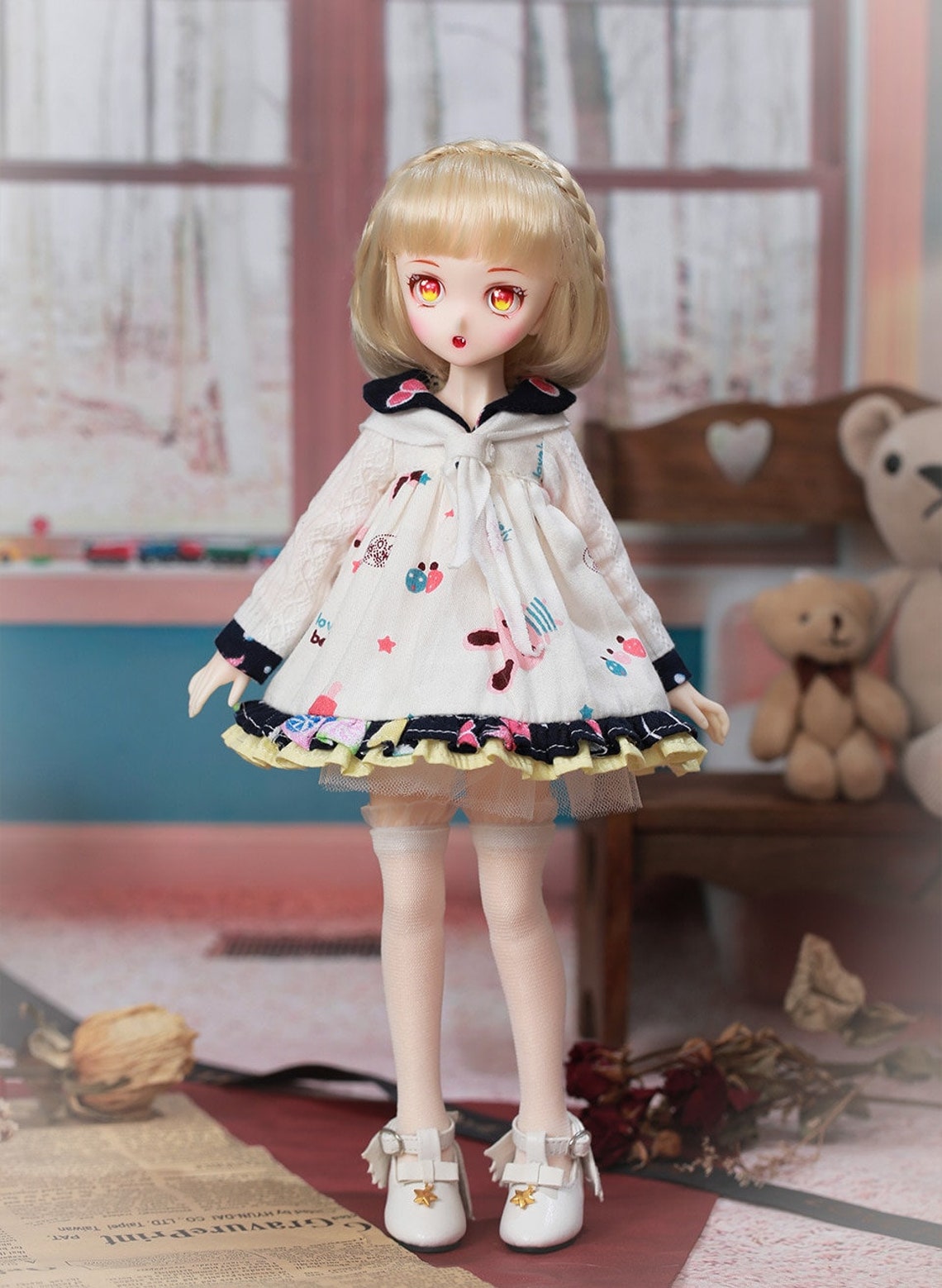 Ren Chibi Cartoon Doll 1/6 BJD Doll Anime Figure Resin Toys | Etsy
