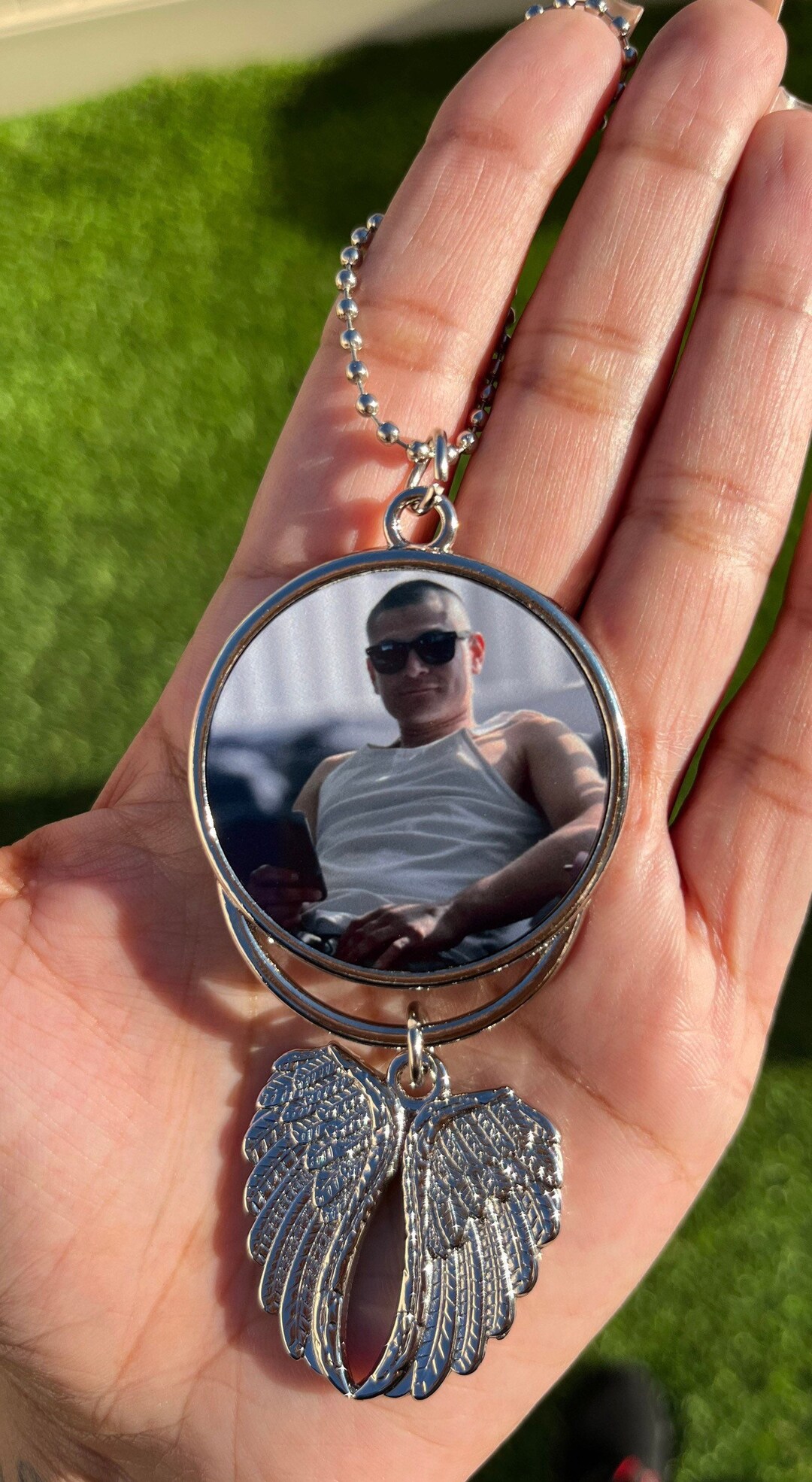 Personalized Car Rearview Mirror Pendant Car Charm Angel Etsy