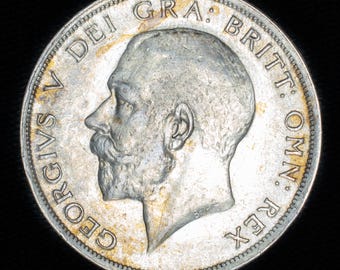 1916 イギリス ハーフクラウン - AU58 (未使用品)、美しいミント光沢