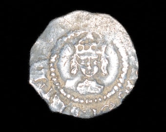 Moneda de medio penique de plata de Enrique VII de Tudor