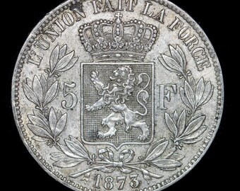 1873年 ベルギー レオポルド2世 5フラン大型銀貨 PCGS認証 il_340x270.3648791090_fzwd.jpg