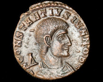 古代ローマの青銅貨、コンスタンティヌス1世の死後発行、クアドリガ
