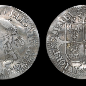 Hammered Tudor Coin 1567 Elizabeth I Sixpence Silver Coin