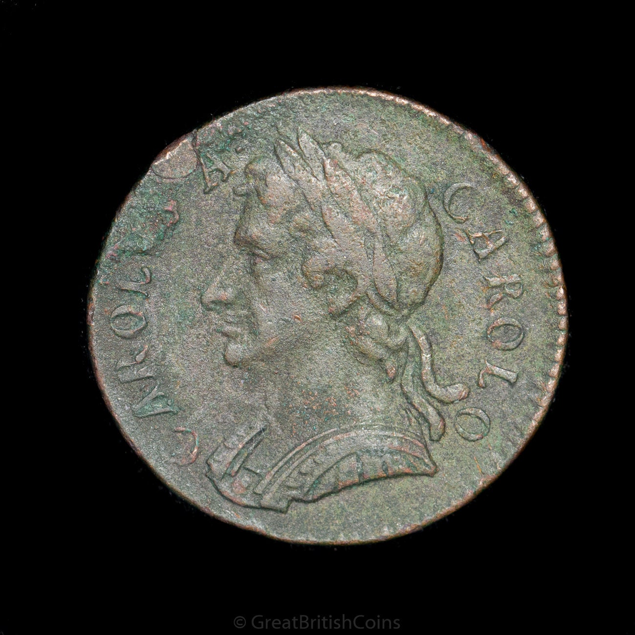 1675 Charles II Copper Halfpenny