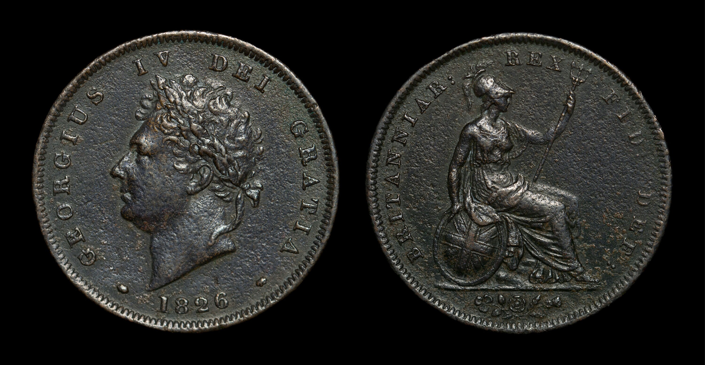 1822 イギリス ジョージ4世 クラウン銀貨 ブルートーン NGC MS63+ せ*ん様