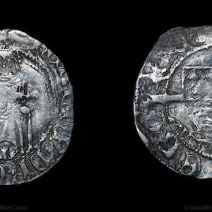 Henry VII 1485 - 1509 Tudor &#39;Sovereign&#39; Type Silver Penny Coin, British Coins