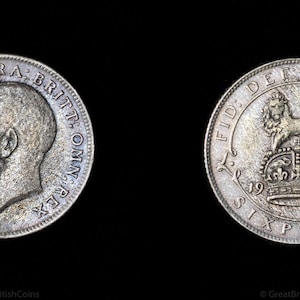 King George V Silver Sixpence Coin 1921, Roaring 20s