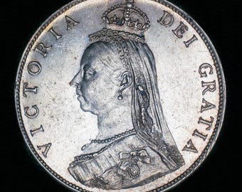 ヴィクトリア女王ダブルフローリン銀貨 1887年、ヴィクトリア時代