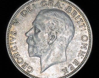 ジョージ5世 1フローリン硬貨 1921年 (2シリング)、銀50%、貨幣、貨幣