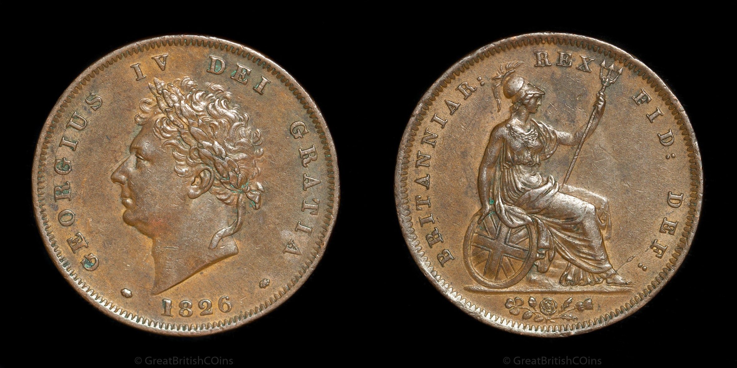 1826 King IV Copper Penny Coin Etsy UK