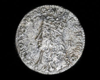 Genuine 1679 Charles II - England - Silver Crown Coin. Tertio Edge