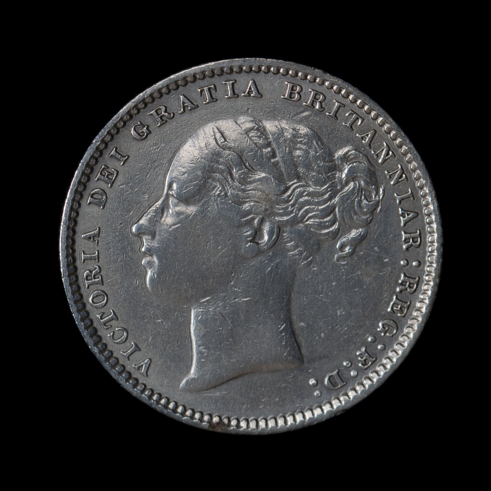 Queen Victoria Silver Shilling Coin 1883, Victorian, Antique British