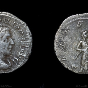 Roman Silver Antoninianus Coin of Phillip I &#39;The Arab&#39; Minted in Rome 244 - 249 AD, Ancient Coins, Roman Coins