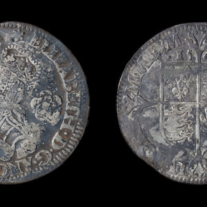 Tudor Coin Elizabeth I 1562 Milled Sixpence Silver Coin, Plain Dress Type, British Coins, Spanish Armada