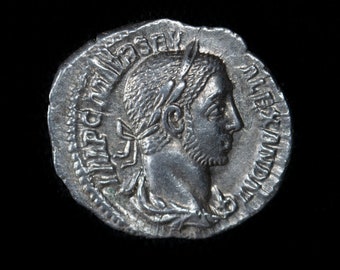 Severus Alexander Denar - Antike römische Münze, 222-235 AD
