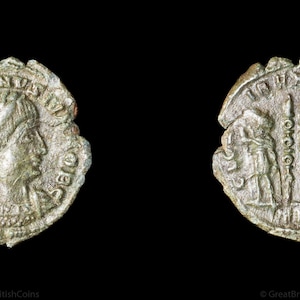 Roman Coin of Constantine II, AE Follis Minted 306 - 337AD in Trier, Germany, Ancient Coins, Unique Gifts