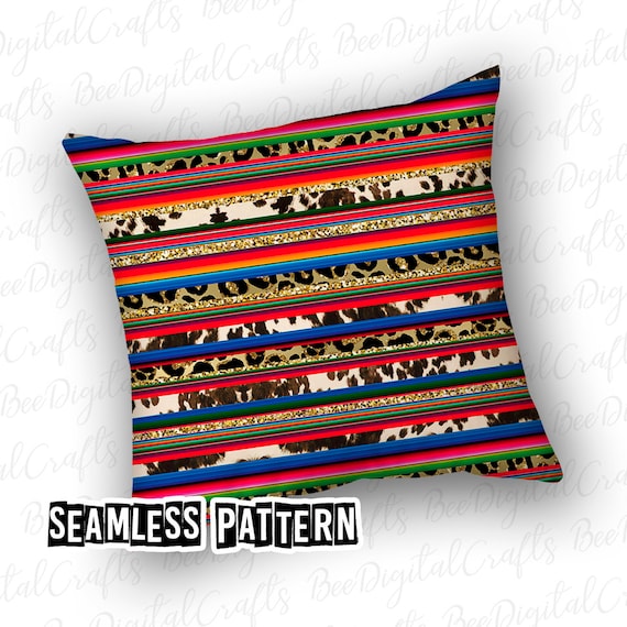 SEAMLESS pattern serape leopard cowhide Western rustic digital fabric design Glitter cheetah strips printable PNG paper download