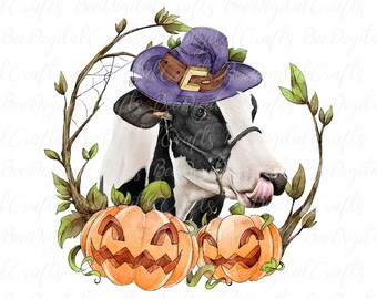 Do druku halloween clipart Heifer t-shirt PNG design Grafika sublimacyjna