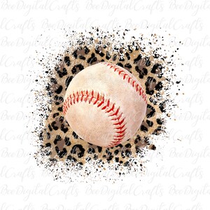 Baseball PNG sublimation design Leopard baseball shirt design sublimation download
