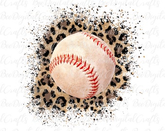 Baseball PNG sublimation design Leopard baseball shirt design sublimation download