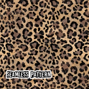 SEAMLESS pattern leopard print  Cheetah digital fabric design Wild animal printable paper PNG download