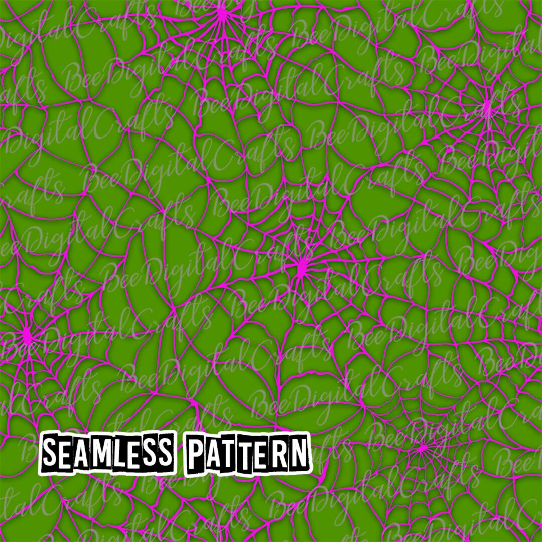 SEAMLESS Halloween Spiderweb Digital Fabric Design Spooky Printable PNG ...