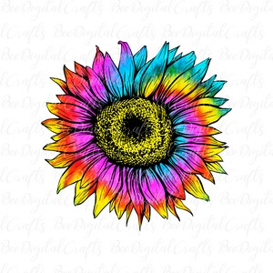 Tie dye sunflower PNG sublimation design, Printable download, Digital prints, Sublimation graphics