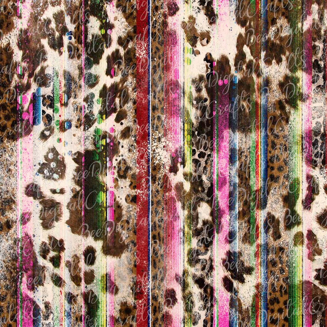 Serape Cowhide Background Sublimation Design Western Print PNG Etsy