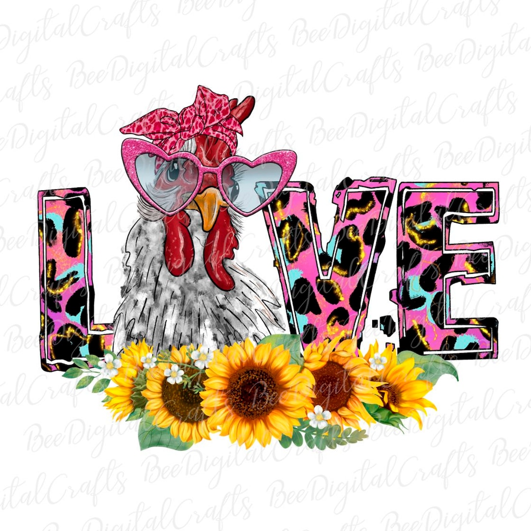Leopard Pattern Chicken Leopard Love With Chicken PNG Download Valentine Farm Animal and ...