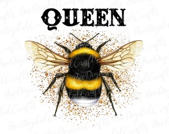 Queen bee sublimation design Watercolor bee PNG download