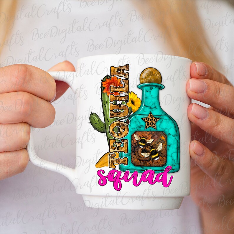 Tequila Squad Sublimation Design Western Turquoise Bottle and Etsy