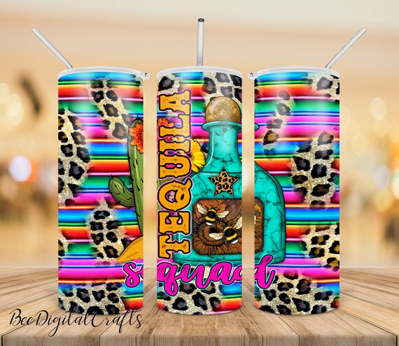 SEAMLESS Western Tequila Squad Tumbler Sublimation Design 20 - Etsy