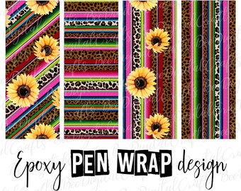 Leopard serape penna wrap modello Cheetah serape inchiostro joy wrap scaricare Fiore epossidico penna avvolgere design digitale