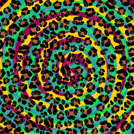 Rainbow leopard background sublimation design Hippie PNG download Hand  drawn digital paper