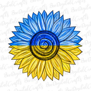Sunflower Ukraine PNG download Ukrainian flag sublimation design Patriotic printable transfer