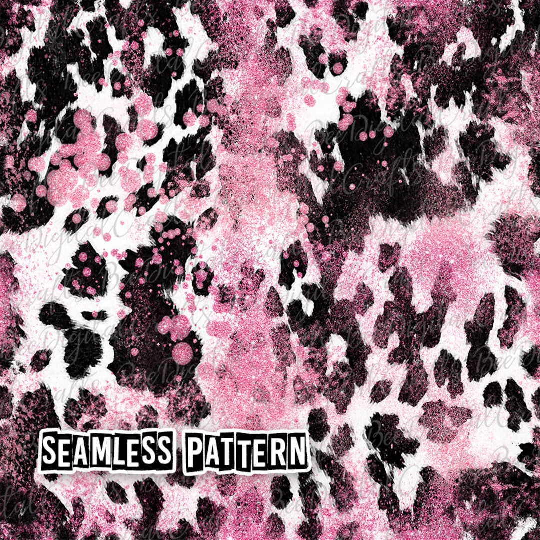 Seamless Pattern Chunky Glitter Cow Brushstrokes Dark Purple – Red Dirt  Queen Digital Design