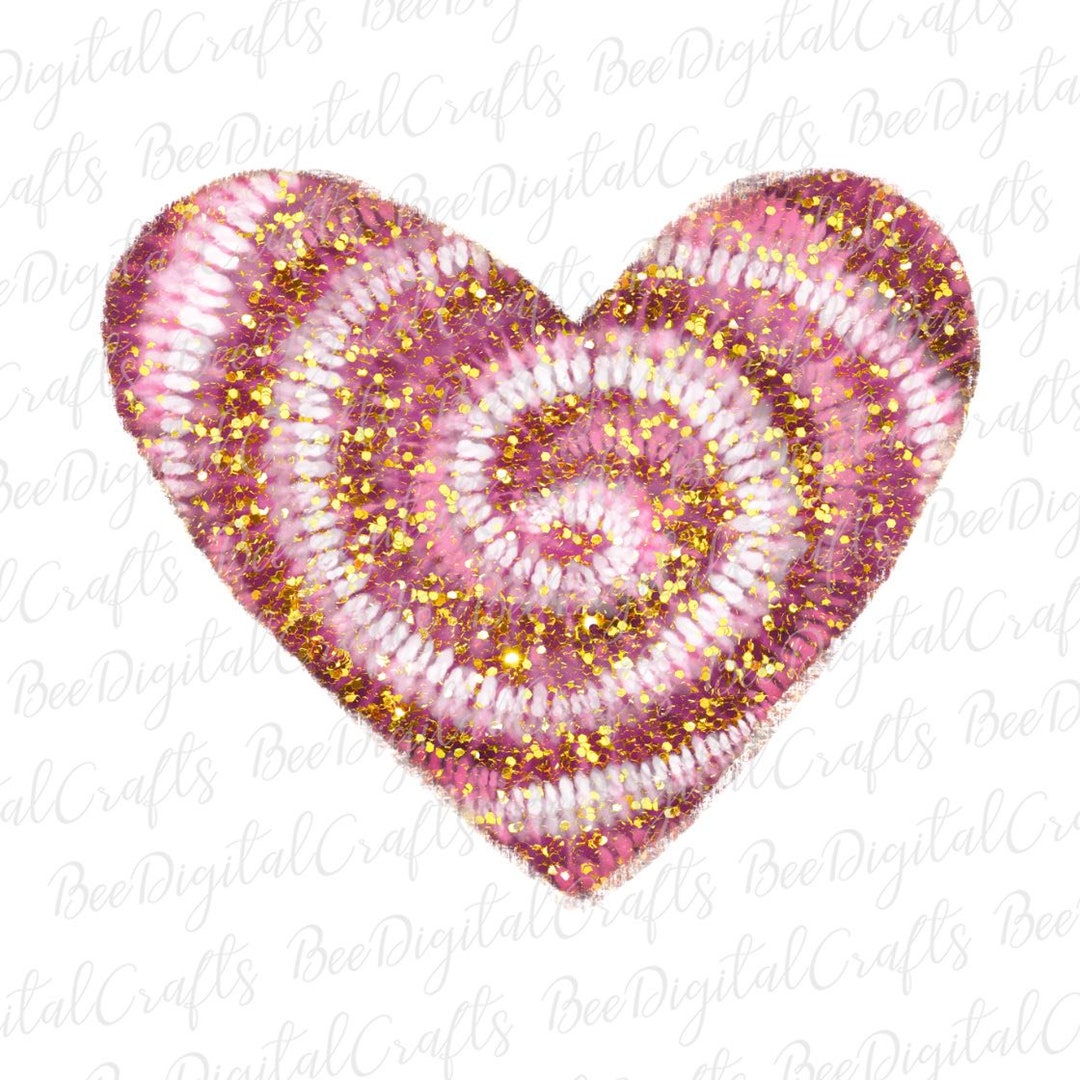 Pink Glitter Heart PNG Download Tie Dye Background Sublimation Design ...
