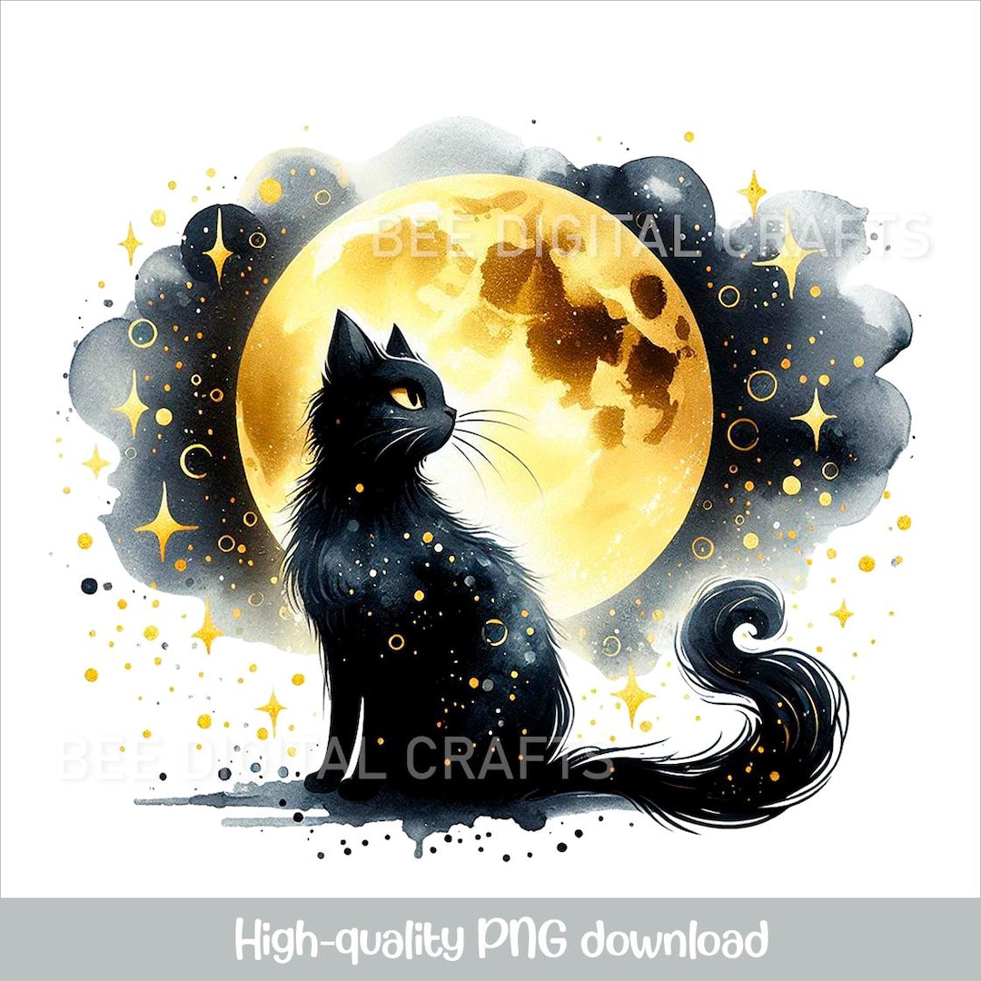 Cat Sublimation Design Black Cat Society Halloween PNG T-shirt ...