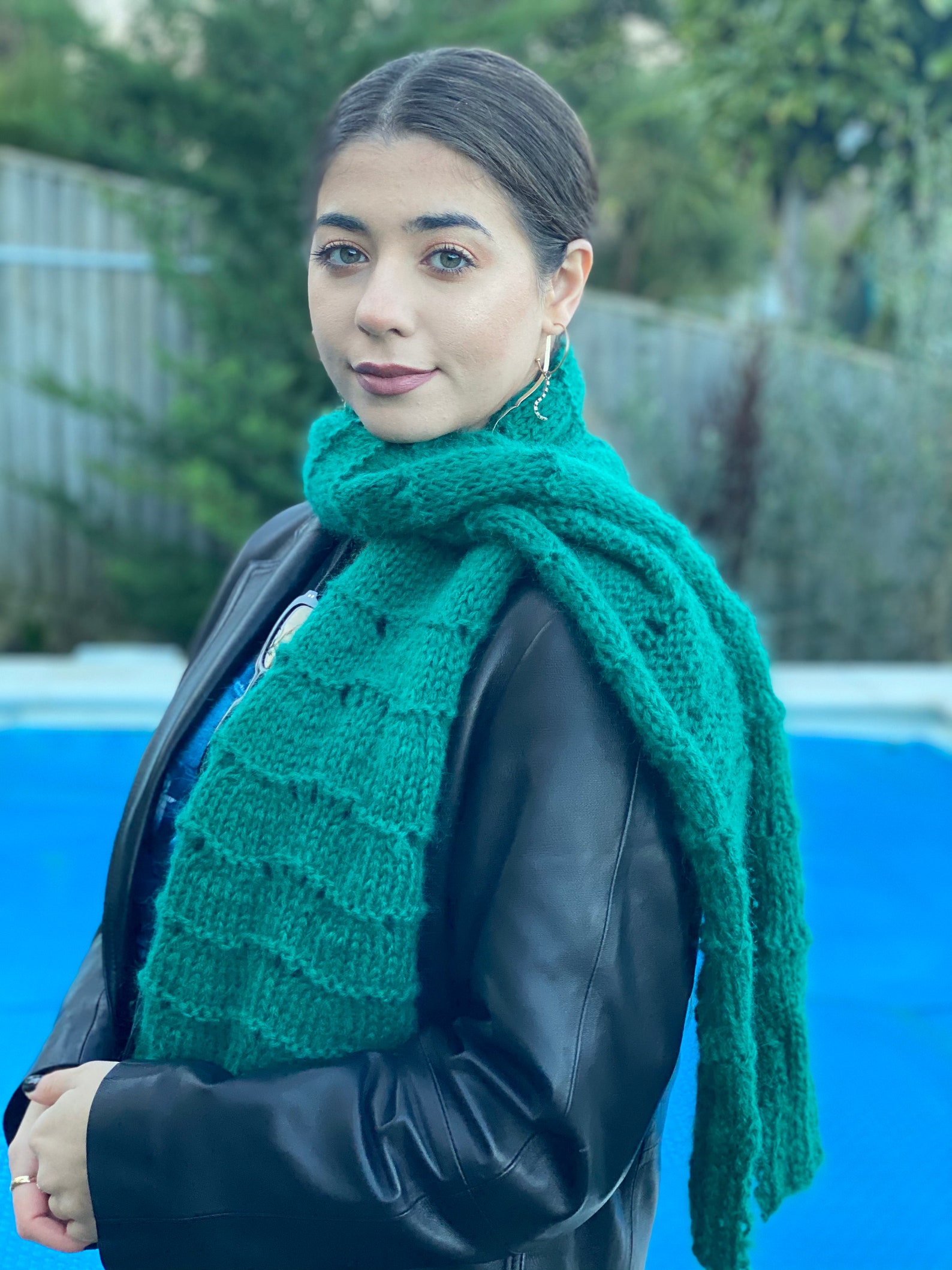 Emerald Green Mohair Scarf Etsy